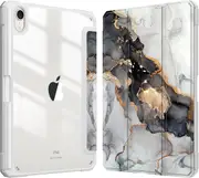 MCC iPad (A16) 11-inch 2025 Case Cover Clear Back Pen Holder Apple 11th Gen Marble [Grey]