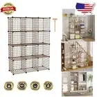 Durable Modern Metal Wire Cube Organizer - Space-Saving 12-Cube Shelves, 22 lbs