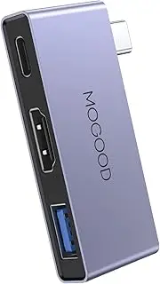 MOGOOD USB C to HDMI Hub, 3-in-1 MacBook Air HDMI Hub, USB3.0 Dock USB C Hub MultiPort Adapter to HDMI 4K, USB Type C PD Fast Charging Port for MacBook Pro, Google Chromebook, HP, and TVs