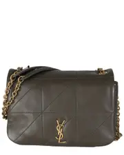 Saint Laurent Green Leather Matelasse Monogram Mini Jamie 4.3 (Authentic Pre- Loved)