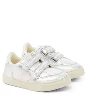 [Veja Kids] Veja Kids V-12 metallic leather sneakers UK 1.5 silver