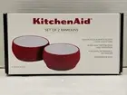 New/Open Box*KitchenAid Set of 2 Ramekins (1 Cup/8 oz Capacity)*Red