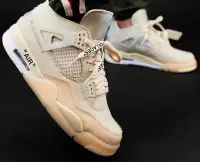 在飛比找Yahoo!奇摩拍賣優惠-Air Jordan4 Off White AJ4 OW 復