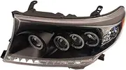 2Pcs Automobile Modified Headlight Compatible With Land Cruiser Lc200 FJ200 Headlamp Angel Eye Lens LED Daytime Running Light 2008 2009