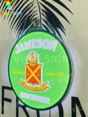 Jameson Irish Whiskey 16"x16" 3D LED Neon Beer Bar Sign Display Light Lamp Club