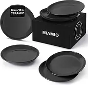 MIAMIO – 6 x 26 cm Ceramic Plate/Dinner Plate Set Stoneware Tableware Set - Le Papillon Collection