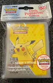 (65) Ultra Pro POKEMON Trading Card Pikachu Sleeves STANDARD SIZED DECK