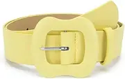 [SJYFAL] Women Leather Belts Grommet Fashion Dress Belt Ladies Waist Belts for Jeans Dress Pants