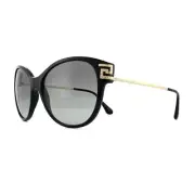 New Versace Womens Cat Eye Sunglasses VE4316B GB1/11 Black Grey Gradient 57mm