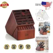 Durable 25 Slot Acacia Wood Knife Block - Stylish Countertop Storage Solution