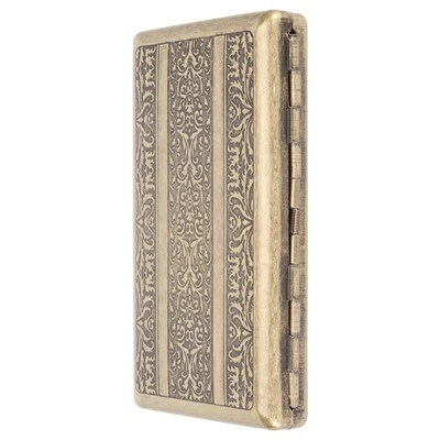 Clover Cigarette Case Retro Cigarette Pocket Holder Metal Cigarette Holder