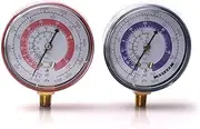 Atoplee 1Pair Air Conditioner R410A R134A R22 Refrigerant Low & High Pressure Gauge PSI KPA