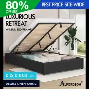 ALFORDSON Bed Frame Queen Double King Single Gas Lift Storage Foundation Fabric