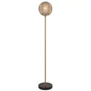 Erbil Brown Marble Amber Glass Floor Lamp