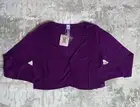 Savage Fenty Women's Cropped Sleep Top V-Neck Button Front Purple Pop Sz: 16-18