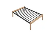 Condie Platform Bed Frame Bed Base King Single Size Natural/Black