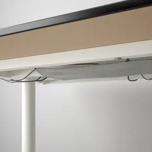 北歐LOFT風格經典IKEA宜家BEKANT書桌工作桌辦公桌/黑白色/80x160/高度可調/二手八成新/特$3890