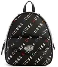 NEW GUESS Women's Rainbow Logo Print Small Backpack Bag Handbag Purse - Black