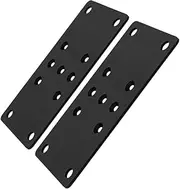 NULYLU 2pcs Holder Flat Straight Mending Support Flat Straight Brace Mending Support Metal Mending Plate for Shelves Metal Shelves Mending Plate Mending Bracket Plate for Shelf
