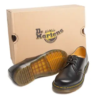 Dr.Martens 馬汀1461 SMOOTH 3孔綁帶低筒亮面牛津鞋 黑 馬丁紳士鞋 休閒皮鞋 男女11838002