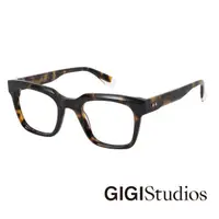 在飛比找momo購物網優惠-【GIGI Studios】金飾船型方框光學眼鏡(玳瑁 - 