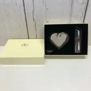 Things Remembered Swarovski Heart Mirror & Perfume Bottle Atomizer Silver