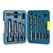 Bolt Extractor Kit,10PC Screw Extractor and Left Hand Drill Bit Set, HSS M2 S...