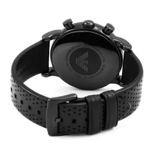 【可面交】Emporio Armani AR1737 41mm 黑色 三眼計時 腕錶 男錶 基隆大錶哥 亞曼尼 手錶