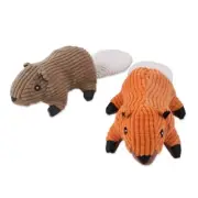 Cartoon Plush Toy Squirrel-Shaped Plush Animal Interactive Squeaker Chew Toys
