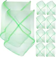 ifundom 10Pcs Portable Crab Net Bags Lightweight Fishing Mesh Pouches Durable Quick Drying Drawstring Design for Outdoor Crab Fishing and Bait Storage