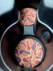 Old School Camo Neoprene Car Coasters