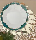 Gold Charger Plates 12" Set of 8 Jungle Oasis Themed Dinner Party Chargers