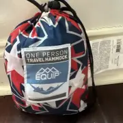 Equip One Person Nylon Travel Hammock Red, White & Blue Stars Design 97533