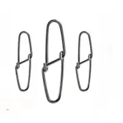 200PCS Stainless Steel Crosslock Snap Barrel Swivel Safety Fishing Connector
