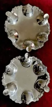 Lot Of Two Metal Coins Ashtrays Tobacciana