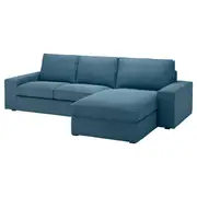 KIVIK 3-seat sofa with chaise longue, Tallmyra blue