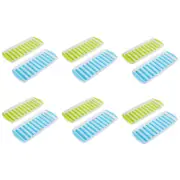 6x 2pc Appetito Easy Release 10 Cube Stick Ice Tray Blue/Lime