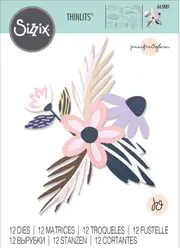 Sizzix Bohemian Florals Thinlits Die Set
