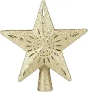100-240V LED Hollow Star Snowflake Projector Light Rotation Lamp for Christmas Tree Top Decoration (AU Plug)