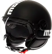 Momodesign FGTR Classic Mono, open face helmet , color: Matt Black/White , size: M
