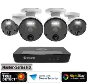 Swann NVR8-8580 8CH 4K 2TB 4 x NHD-875WLB 5MP POE Cameras SWNVK-876804 RRP $1299
