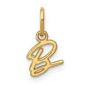14K Yellow Gold Upper Case Letter B Initial Charm
