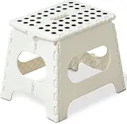 TITIROBA BDD-01 Folding Step Ladder, Car Wash, Fishing, Height 10.6 inches (27 cm), Folding Chair, Folding Stool, Convenient Storage, White
