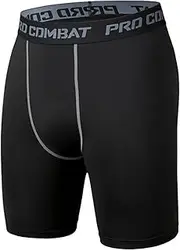 [Salesbay] Men's Sports Quick Dry Leg Slim Compression Gym Tights Shorts Pants Base Layer Black