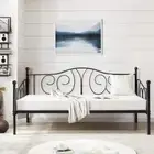 VECELO Daybed Sofa Bed Frame Twin Size Metal Black w/ 350lbs Weight Capacity