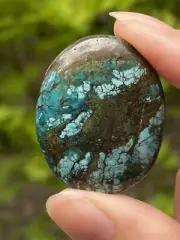 Vintage Turquoise Cabochon AAA : Empath : Strengthening : Protective 52.5 Ct 76