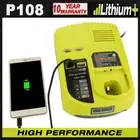 P117 Fast Charger For Ryobi 18V One + Plus P108 Li-ion Ni-cad Ni-mh Battery USB