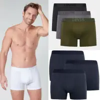 在飛比找蝦皮購物優惠-現貨S/L Levis 男士高級平口內褲 三件組 四角褲 舒