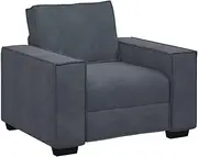 vidaxl Sofa Chair - Velvet Lounge Accent Chair Dark Grey - Modern Single seat for Living Room/Office - Wide armrests, Cushioned Comfort, Sturdy Frame