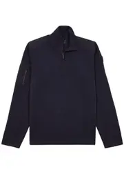 Canada Goose Stormont Panelled Half-zip Wool Sweatshirt - Navy - Xxl XXL